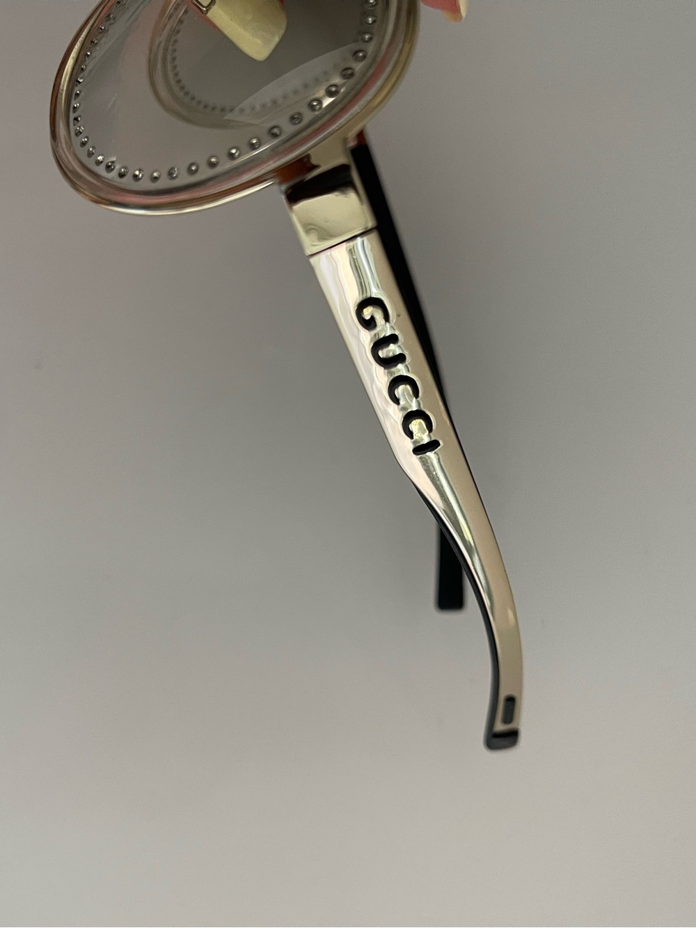 Gucci Clear Crystal Aviator Sunglasses - Picture 4 of 7